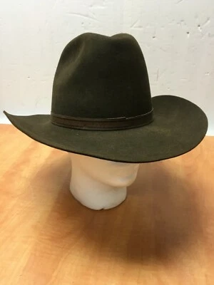 Vintage BILTMORE Cowboy Hat 4XXXX Western Brown Size 6 7/8 "Silver Buckle" - Image 1 of 4