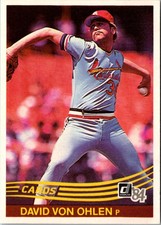 1984 Donruss Dave Von Ohlen #205 St. Louis Cardinals