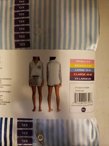 BB Dakota Women's 2-Piece Satin Notch Button-Down Long Sleeve Top & Short PJ Set - Picture 1 of 2