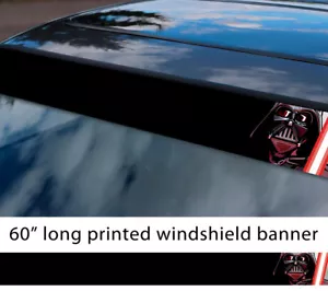 60" Galactic Lightsaber Empire Force Sun Strip Printed Windshield Sticker Decal - Picture 1 of 1