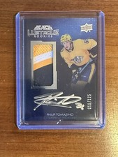 2021-22 SPX Black Lustrous Rookies Auto Patch LRPA-PT Philip Tomasino /125