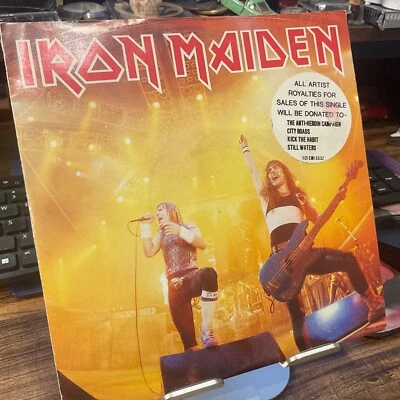 IRON MAIDEN 7" RUNNING FREE 1985 UK  EMI 5532  w/POSTER SLEEVE EX/EX - Image 1 of 4