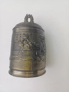 ANTIQUE CHINESE BRASS CENSER INCENSE BURNER 6 MARK CHARACTER - Picture 1 of 16