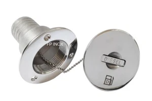 Bouchon Nable de Pont 38mm DIESEL 90° en inox A4 - 316 ( Fuel ) Bateau - Bild 1 von 5