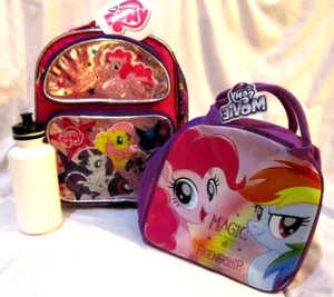 UNISEX MY LITTLE PONY 12"MULTI-COLOR BACKPACK&9.5" INSULATED LUNCHBOX-NEW!V3 - Picture 1 of 5
