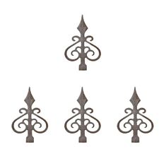  4pcs Fence Topper Decoration Pointed Fence Topper Gate Finial Outdoor Fence