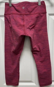 Lululemon Damen Wunder Unter Capri Leggings Space Dye Rot Gr. 4 - Bild 1 von 7