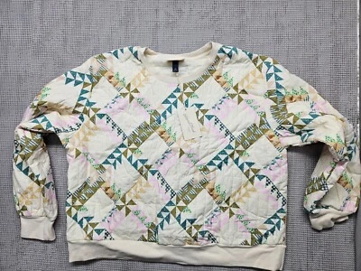 Sudadera Pullover Acolchada Universal Thread Para Mujer Talla XXL Estampado Crema Foto 1 de 4