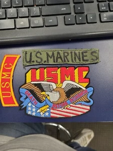 USMC Death Before Dishonor Morale Patch and two other Marine patches  - Picture 1 of 1