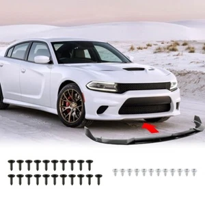 For Dodge Charger SRT V2 Style 15-20 Carbon Fiber Look Front Bumper Lip Splitter - Picture 1 of 11
