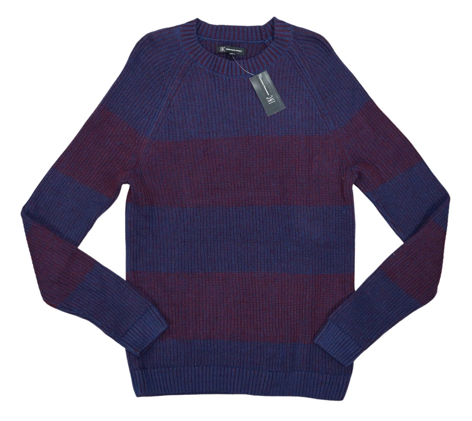 Suéter para hombre INC International Concepts tejido texturizado a rayas cuello redondo nuevo con etiquetas Foto 1 de 1