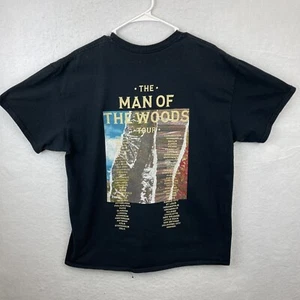 Justin Timberlake Man Of The Woods Tour Shirt Mens XL Black Faded  Extra Large - Picture 1 of 12