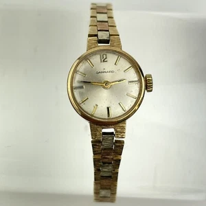 Vintage 9ct Tri Colour Gold Ladies Garrard Watch Wristwatch 1.7cm Working - Picture 1 of 11