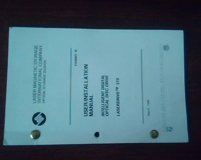 MANUAL - LMS Laserdrive LD 510 Philips unidad óptica manual de instalación 1989 Foto 1 de 4