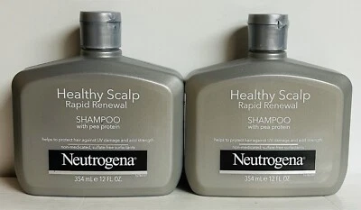 2-Pack Neutrogena ~ Healthy Scalp Rapid Renewal Shampoo w/ Pea Protein 12 oz Ea. - Image 1 of 2