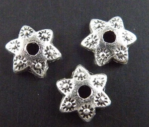 150pcs Tibetan Silver Nice Flower Bead Caps 10x2mm 1224 - Picture 1 of 1
