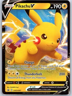 Pikachu V SWSH061 Near Mint SWSH: Sword & Shield Promo Cards Pokemon Shipnow - Image 1 of 2