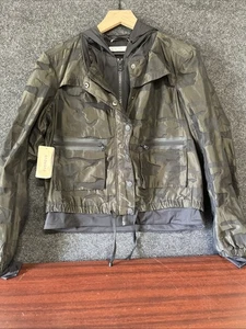 Blanc Noir Womens Camo Bomber Jacket Green Size L NWT (G-box) - Picture 1 of 10