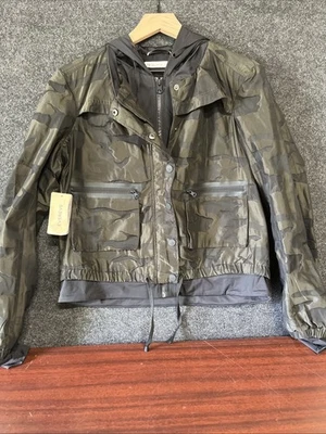 Blanc Noir Womens Camo Bomber Jacket Green Size L NWT (G-box) - Image 1 of 4