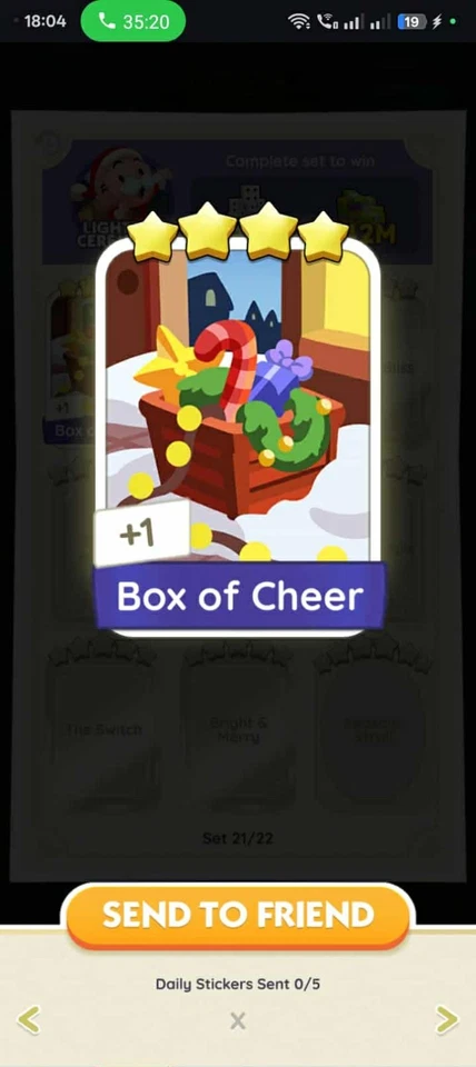 MONO GO 4* STICKER WITH THE NAME OF BOX OF CHEER WITH🔥SUPERFAST SENDING🔥 - Image 1 of 1