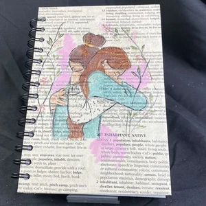 Journal Unique Womanhood Designs Handmade Upcycle Spiral Notebook Support - Picture 1 of 7