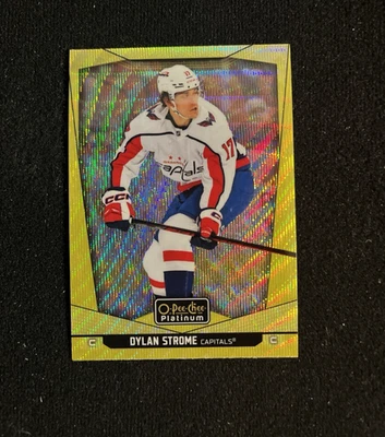 2024-25 O-Pee-Chee Platinum #97 Dylan Strome Neon Yellow Surge- Capitals - Image 1 of 2