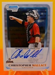 Bowman Chrome Christopher Wallace 2011 #BCP-186 "Bowman 1st Auto" Houston Astros - Imagen 1 de 6
