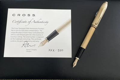 Cross Edición Limitada Townsend PROTOTIPO 23KT Chapado FP 18KT Mediano Nuevo en Caja Foto 1 de 4