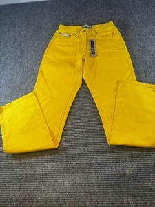 Vintage Y2K Deadstock Mecca "Hot Rawhide" gelbe Jeans Taille Gr. 26 Schrittlänge 30 - Bild 1 von 13