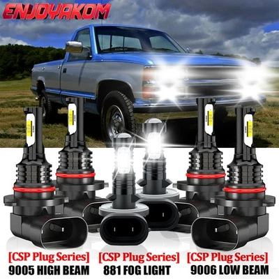 Faros LED de haz alto bajo antiniebla para Chevrolet C3500 1999-2000 CSP Foto 1 de 4