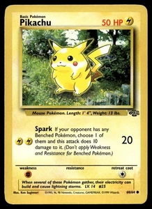 Pikachu 60/64 Pokemon Card Jungle Common 50 HP Lightly Played TB - Picture 1 of 2