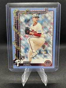 2025 Topps Holiday Light Blue Glitter Mick Abel RC Philidelphia Phillies - Picture 1 of 2