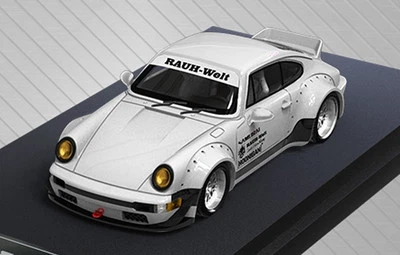 PORSCHE RWB 964 - Ducktail - Samurai  - white - Mini Station 1:64 - Immagine 1 di 4