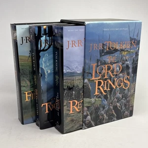 The Lord Of The Rings 3 Volume Hardcover Boxed Set w/Foldout Maps - Picture 1 of 16