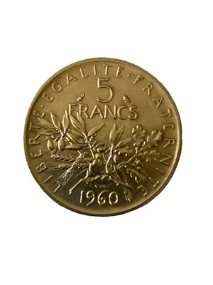 France - Pièce de 5 Francs Argent - Semeuse - 1960 - Superbe - Photo 1/2