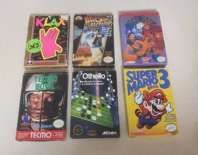 Lote Caja Original Nintendo NES - Super Mario - Tecmo Bowl + Más Foto 1 de 4