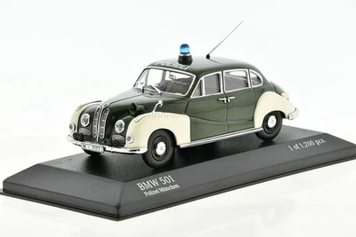 BMW 501 Polizei Munchen 1952–1958 1/43 MINICHAMPS 430022490 - Image 1 of 4