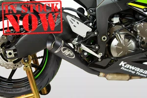 M4 Exhaust Kawasaki ZX6R 2009 to 2025 BLACK GP19 Slip On Muffler IN STOCK - Picture 1 of 7