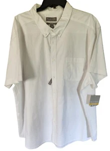 Fall Creek Men's White Stretch Button Up Shirt- No Tuck- Size XXXL - Picture 1 of 1