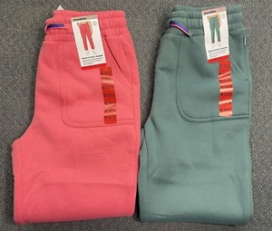 Mondetta Youth Joggers 2 Pair Pink & Green Size 10-12 - Picture 1 of 14