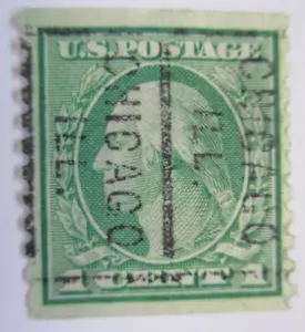 PRECANCEL Washington / Franklin 1ct CITY TYPE COIL SINGOLO "CHICAGO, IL" Vedi foto - Foto 1 di 1