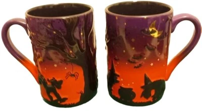 Exclusive Disney Store Rare Winnie The Pooh Halloween / Witch 3D Silhouette Mugs - Image 1 of 3
