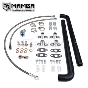 Kit de línea de alimentación y retorno de aceite turbo MAMBA Mitsubishi 6G72T 3000GT VR4 Stealth TD04 - Imagen 1 de 5