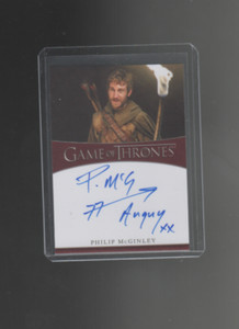 2022 Game of Thrones The Complete Series 2 Philip McGinley Incription Auto. card