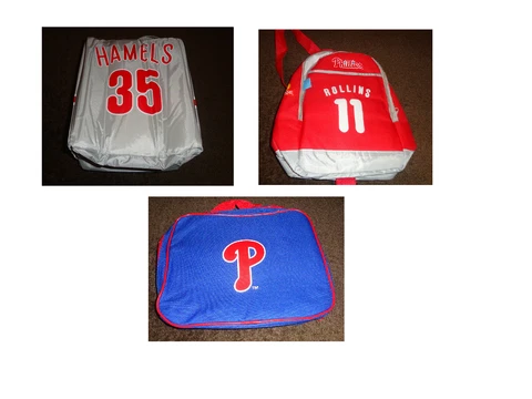 PHILLIES PICK A COOLER BAG CHASE UTLEY/COLE HAMELS/ BLUE-"P" SGA Cover