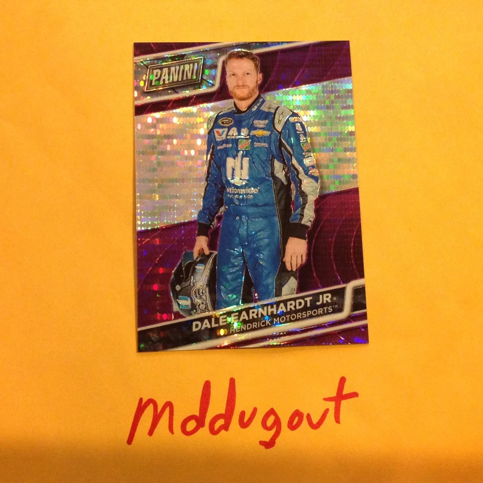 DALE EARNHARDT JR 91 nascar 32/50 made 2016 Panini National VIP Purple Prizm Ref - Image 1 of 1