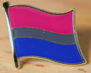 Bisexual Flag Metal Lapel Pin Badge LGBTQ Diversity Pride Equality - Picture 1 of 1