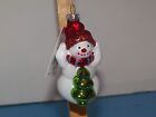 Nwt Blown Glass Christmas Ornament Snowman