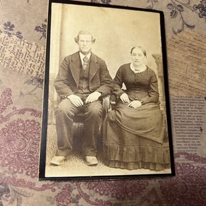 Vtg Cabinet Card Handsome Couple - Picture 1 of 2