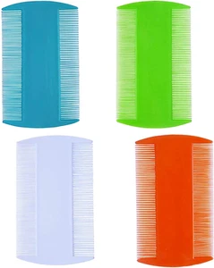 TAVVKE 4 Pack Flea Lice Combs Grooming Fine Tooth Hair Dandruff Combs Double ... - Picture 1 of 12